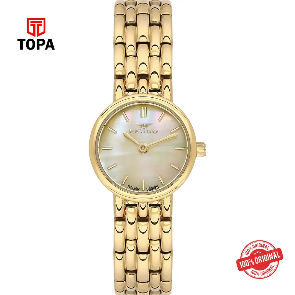 Ferro FL21486A-B4 Metal Band Women Watch - Topa
