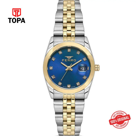 Ferro FL21519A-D3 Metal Band Women Watch - Topa