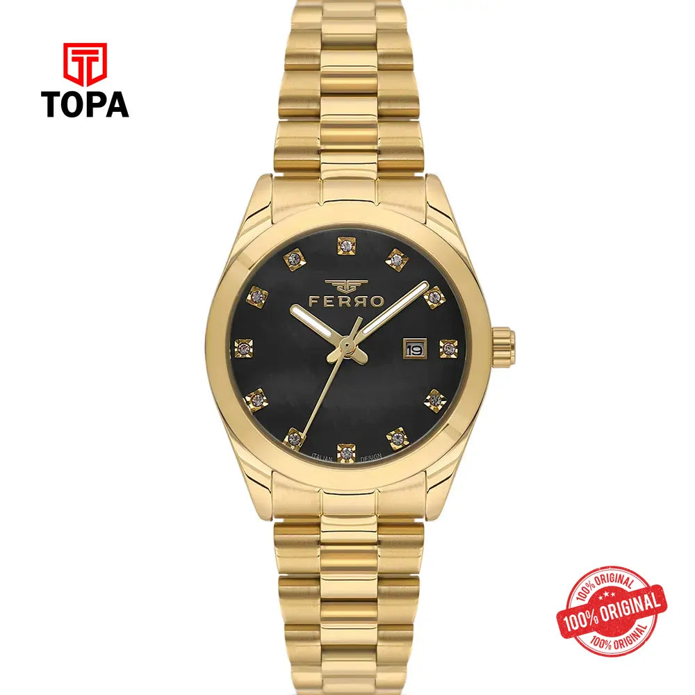 Ferro FL21570A-B2 Metal Band Women Watch - Topa