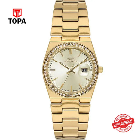 Ferro FL21596A-B4 Metal Band Women Watch - Topa