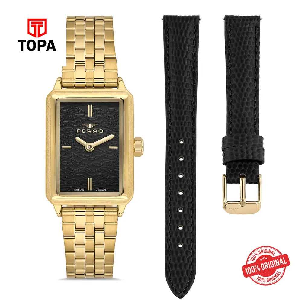 Ferro FL21626A-B2 Metal Band Women Watch - Topa