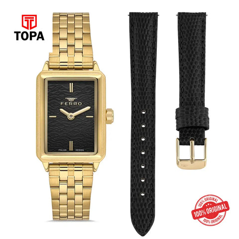 Ferro FL21626A-B2 Metal Band Women Watch - Topa