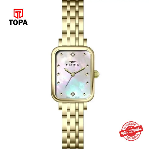 Ferro FL21742A-B Metal Band Women Watch - Topa