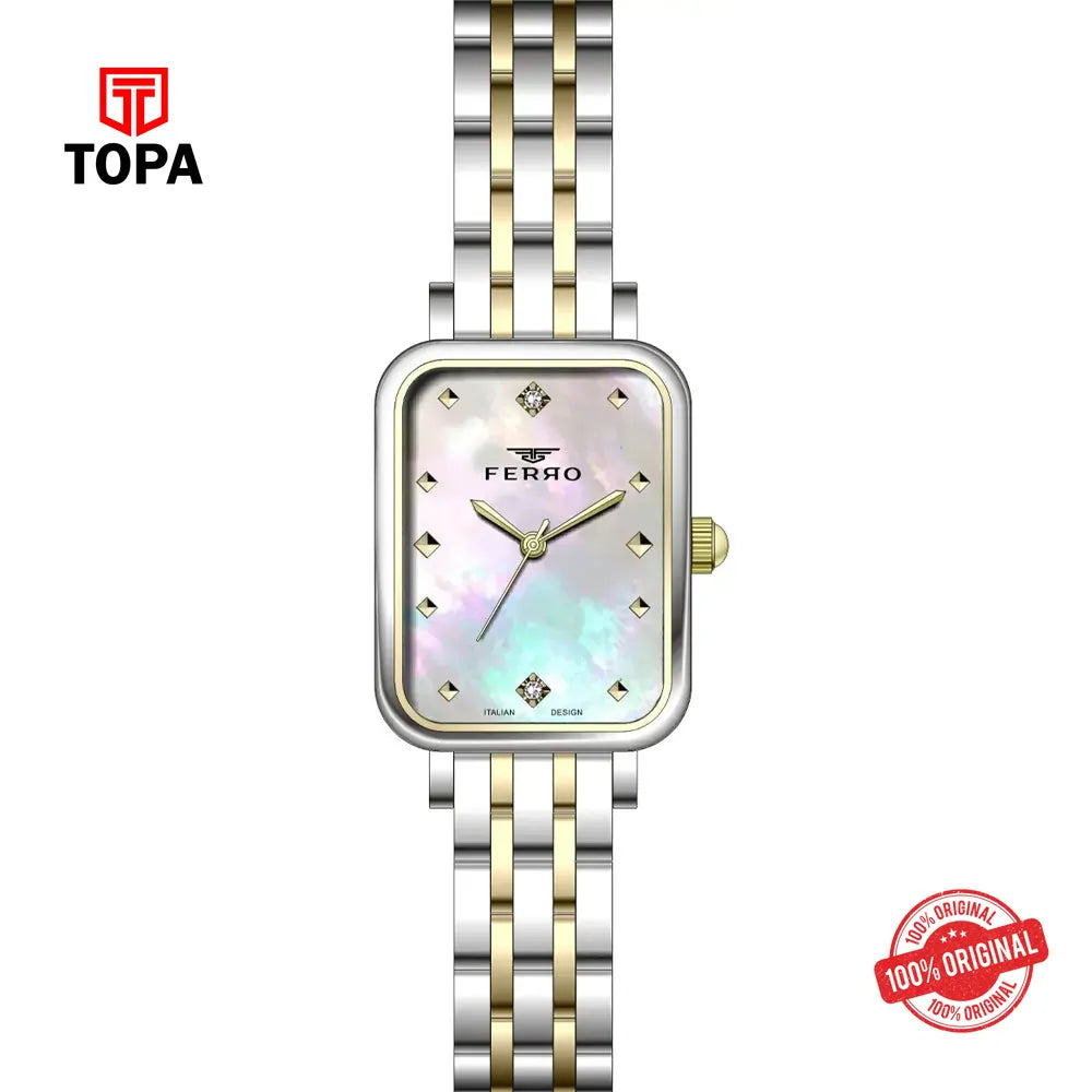 Ferro FL21742A-D Metal Band Women Watch - Topa