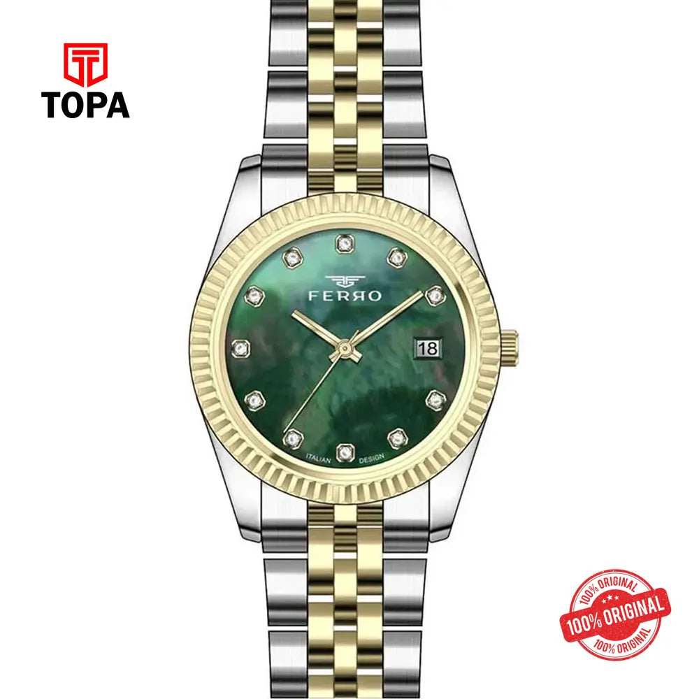 Ferro FL21743A-D6 Metal Band Women Watch - Topa