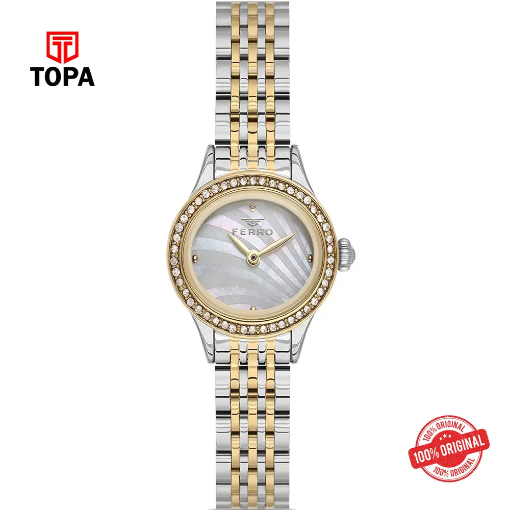 Ferro FL21753A-D Metal Band Women Watch - Topa