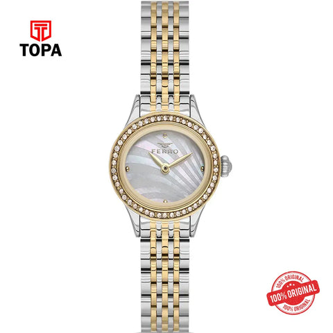 Ferro FL21753A-D Metal Band Women Watch - Topa