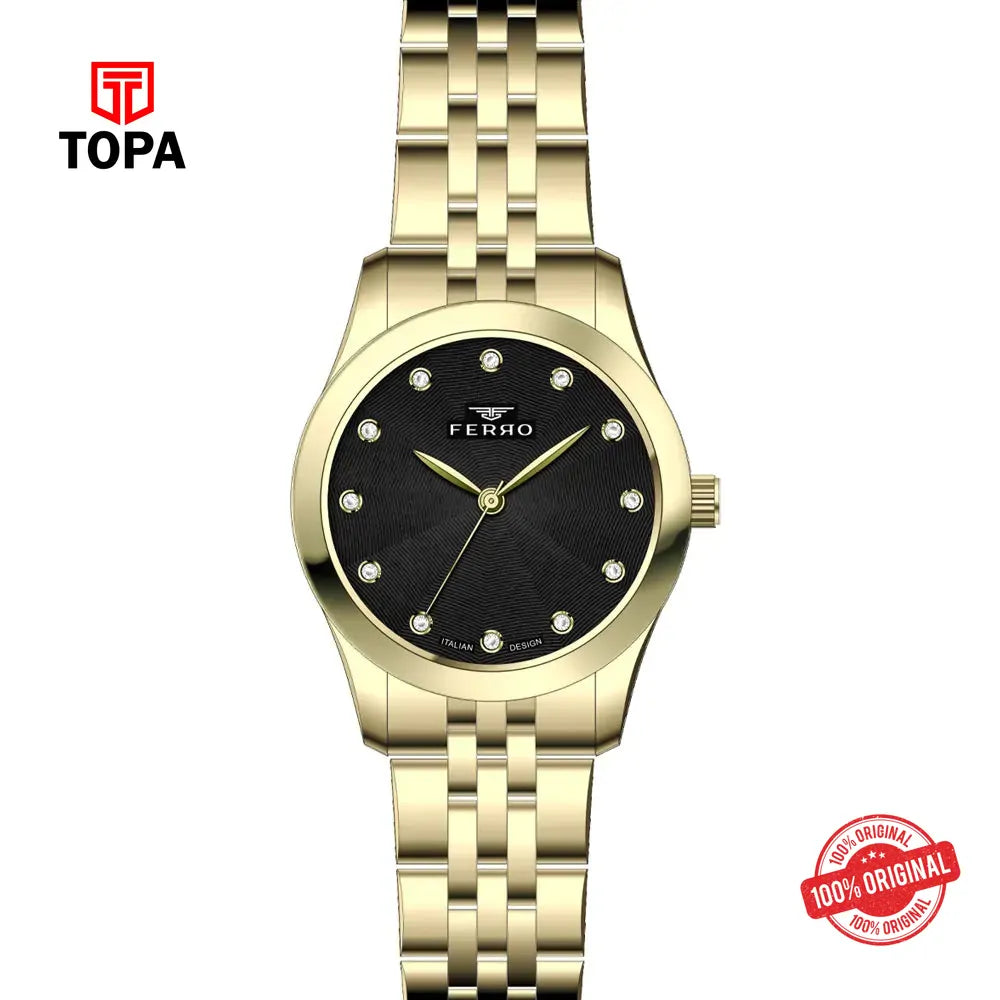 Ferro FL21770A-B2 Metal Band Women Watch - Topa
