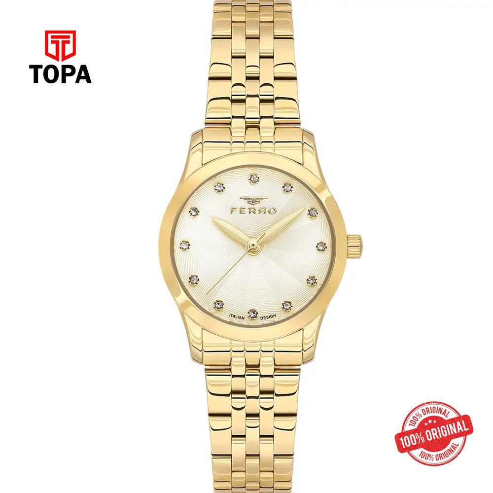 Ferro FL21770A-B4 Metal Band Women Watch - Topa