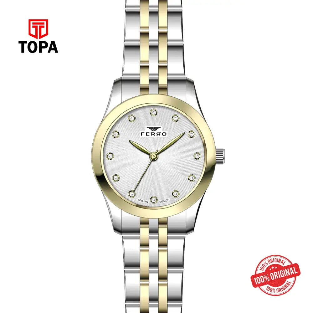 Ferro FL21770A-D Metal Band Women Watch - Topa
