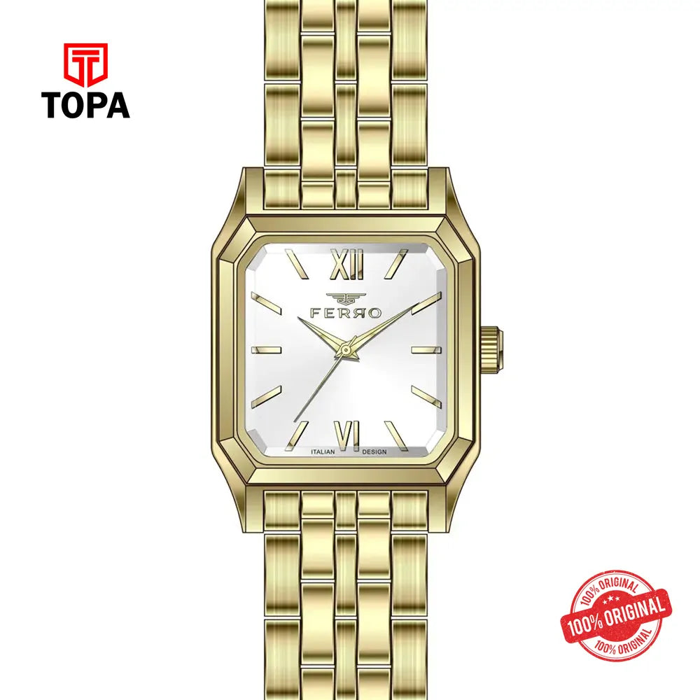 Ferro FL21781A-B Metal Band Women Watch - Topa