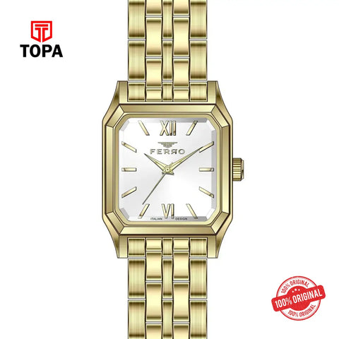 Ferro FL21781A-B Metal Band Women Watch - Topa