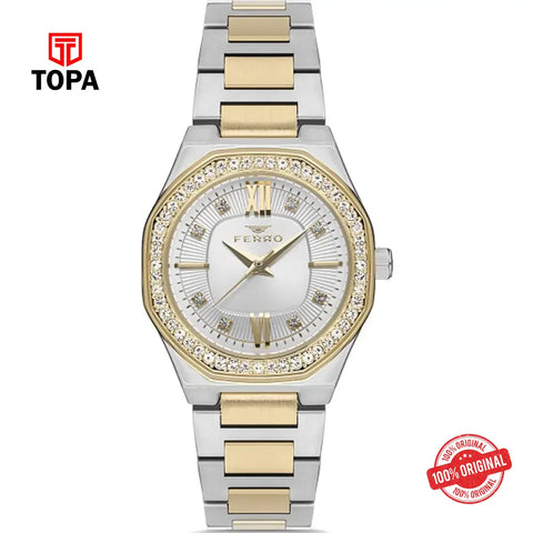 Ferro FL40113A-D Metal Band Women Watch - Topa