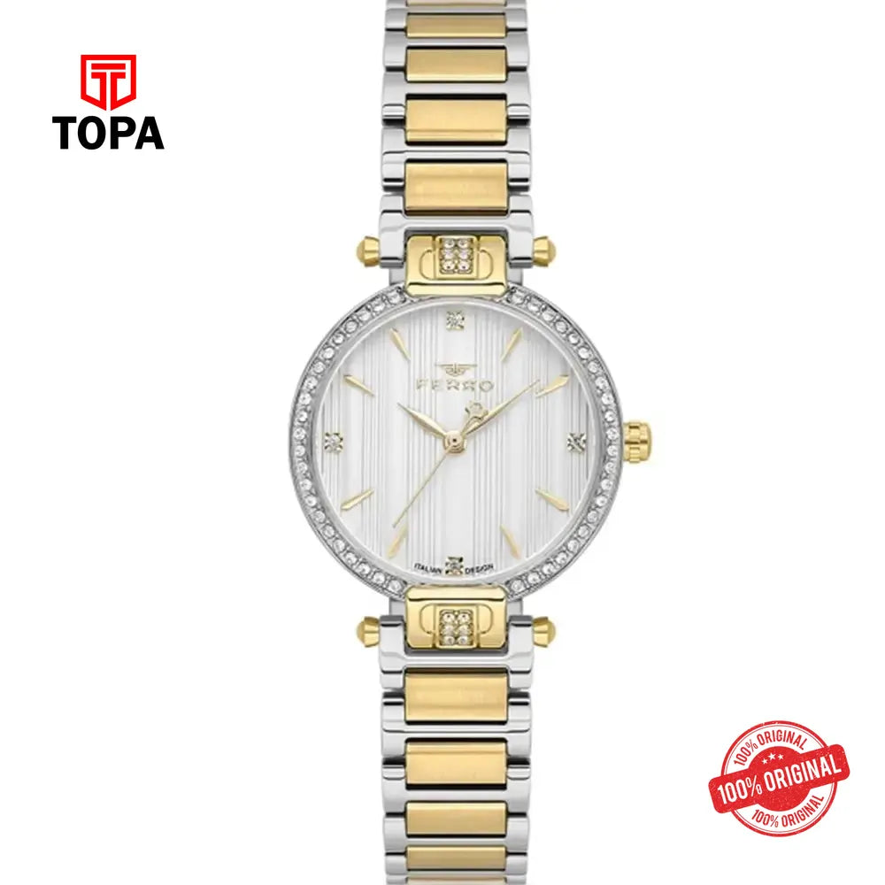 Ferro FL40131A-D Metal Band Women Watch - Topa
