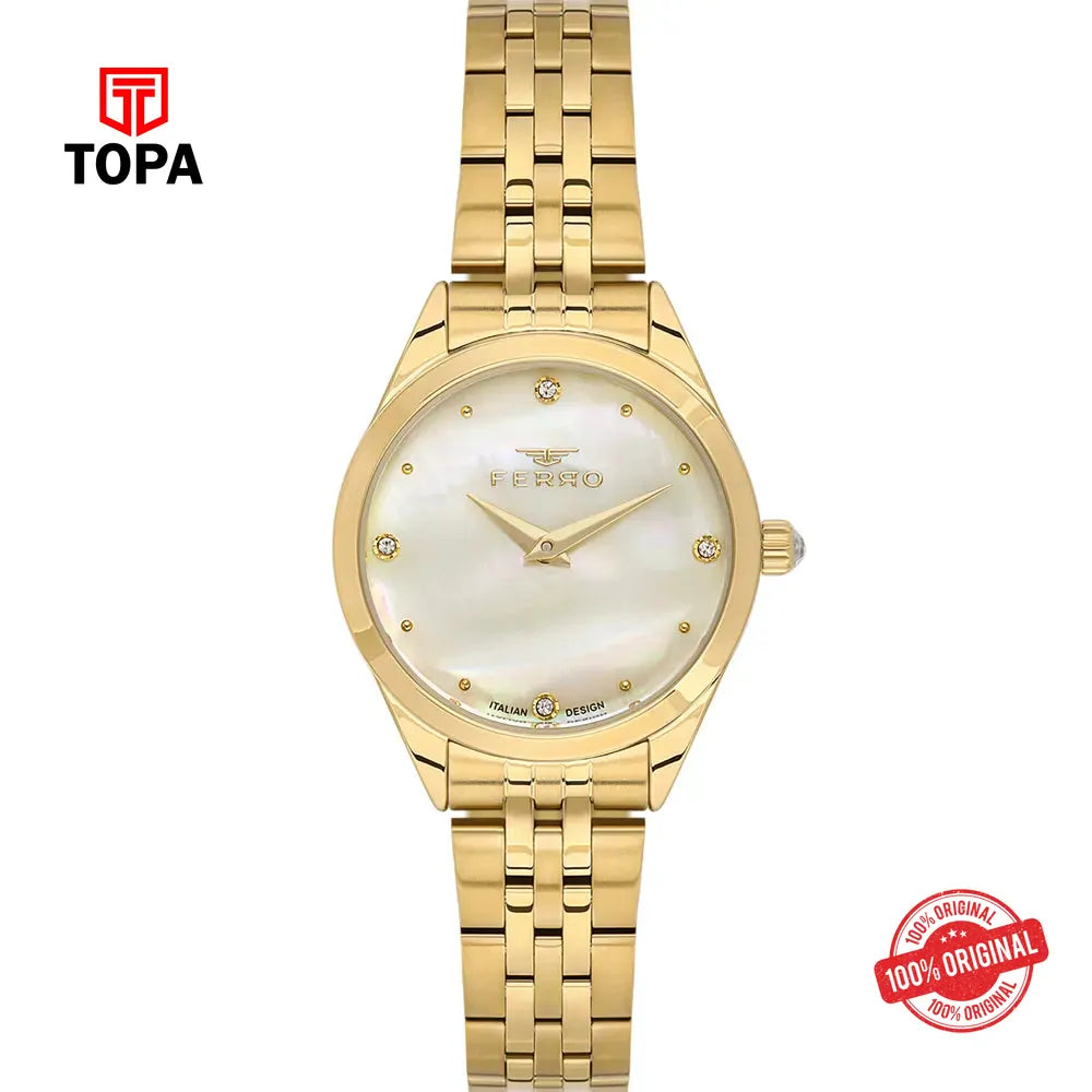 Ferro FL40141A-B4 Metal Band Women Watch - Topa