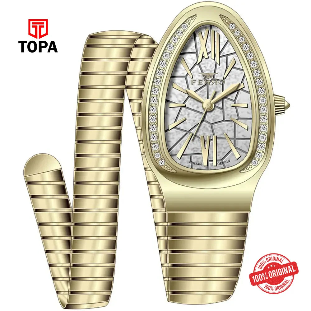 Ferro FL40154A-B Metal Band Women Watch - Topa