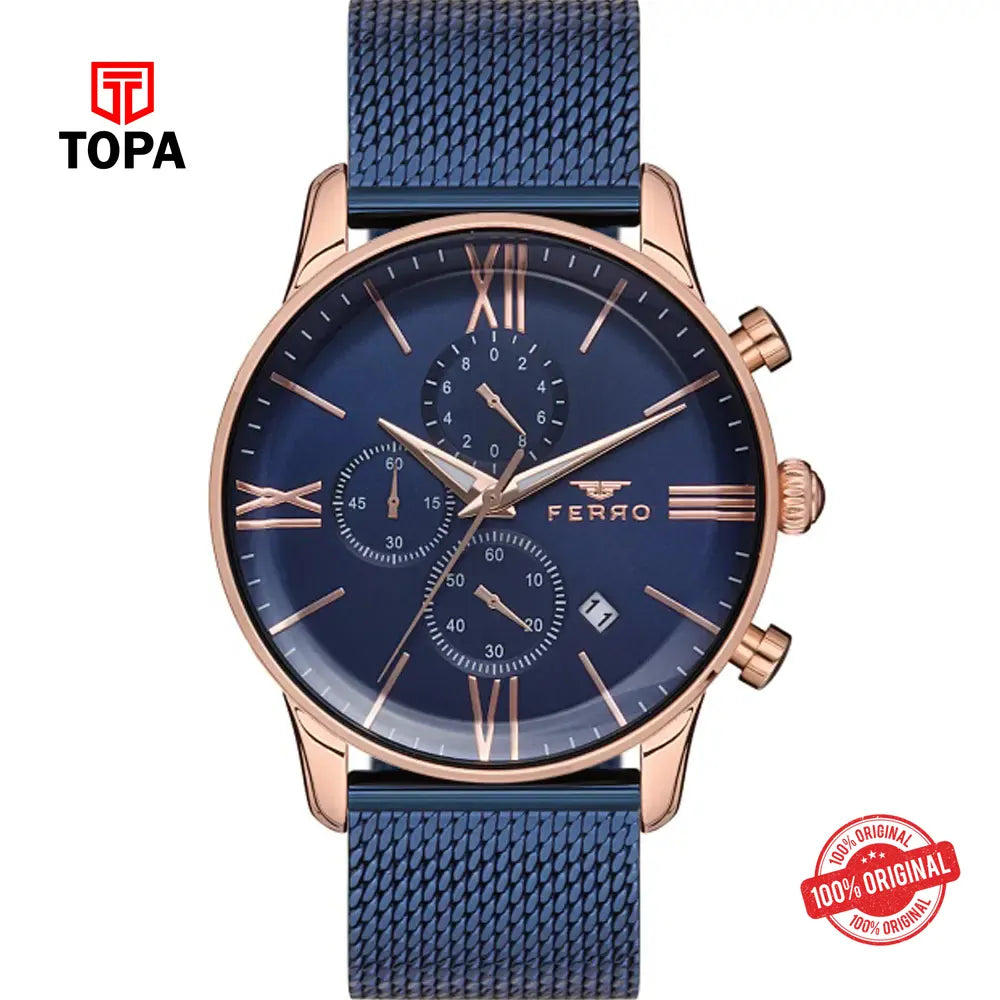 Ferro FM11188C-T Mesh Band Men Watch - Topa