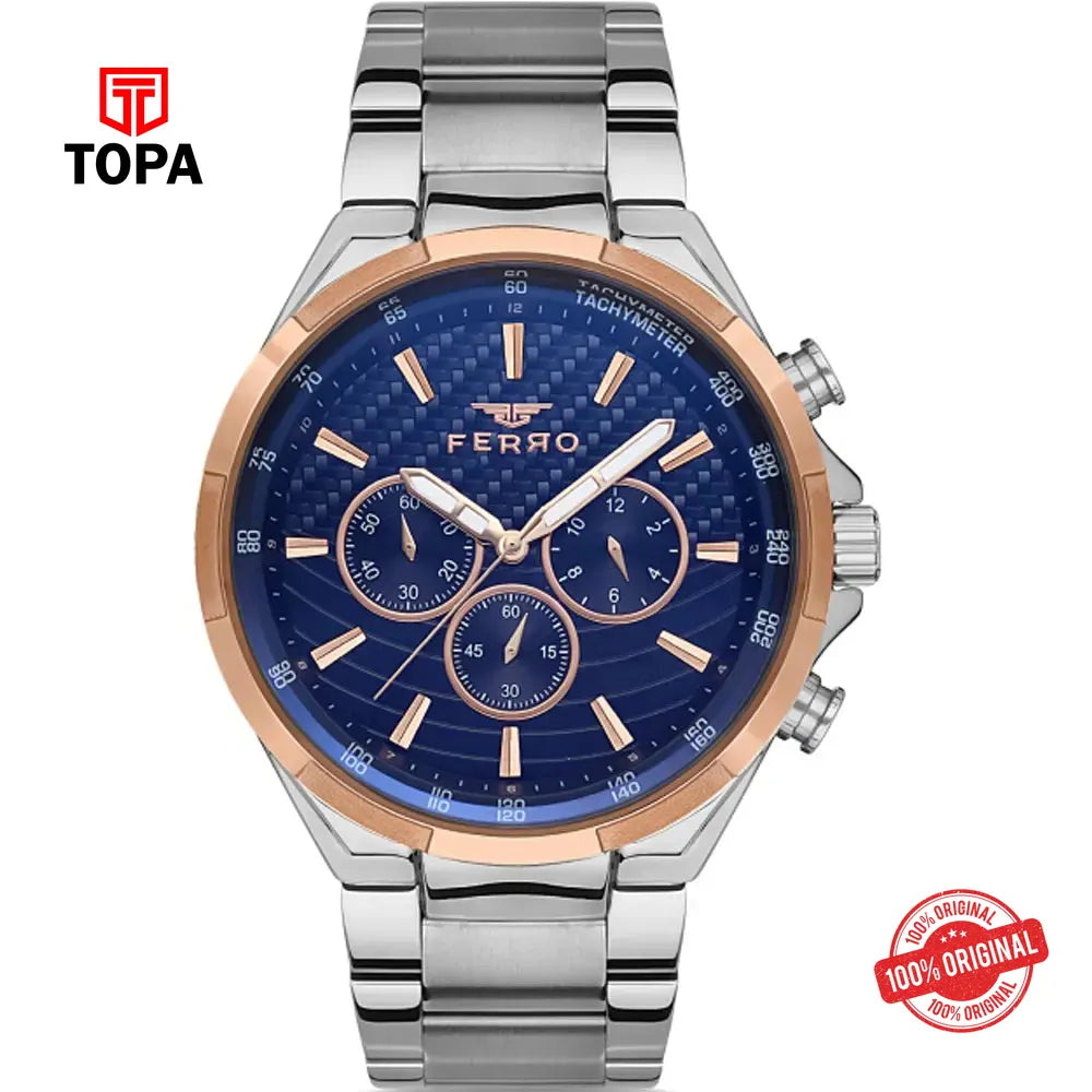 Ferro FM11276A-E3 Metal Band Men Watch - Topa