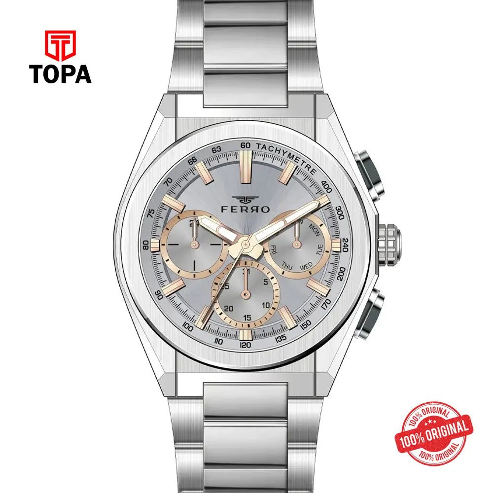 Ferro FM11587A-A4 Metal Band Men Watch - Topa