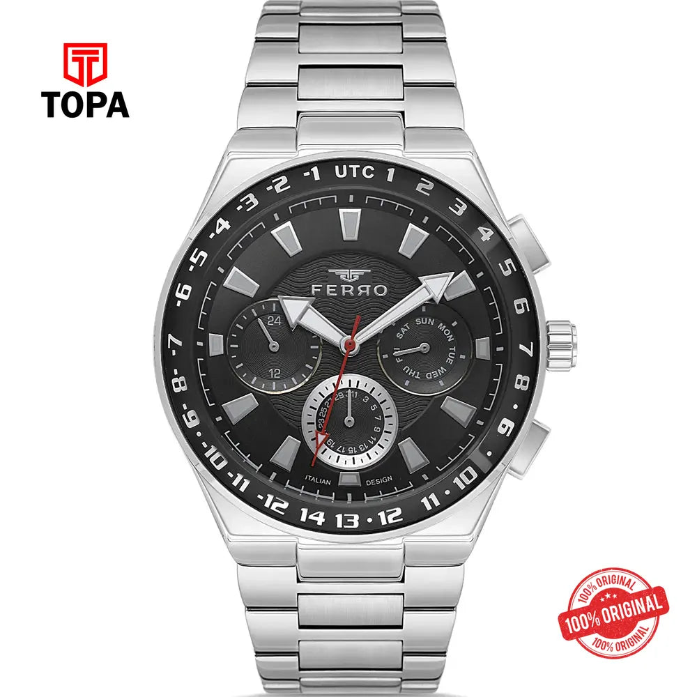 Ferro FM11594A-A2 Metal Band Men Watch - Topa
