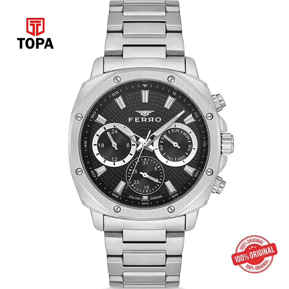 Ferro FM11652A-A2 Metal Band Men Watch - Topa