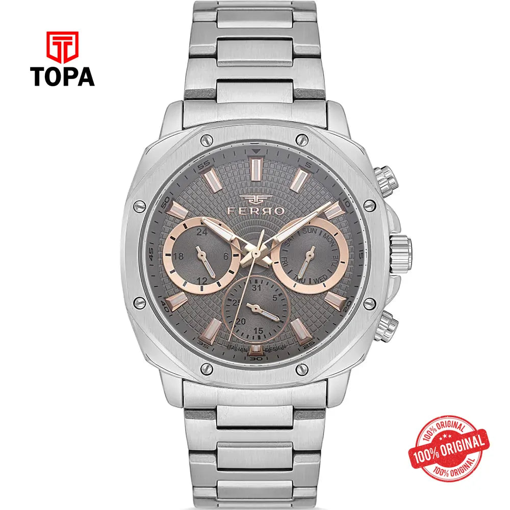 Ferro FM11652A-A4 Metal Band Men Watch - Topa