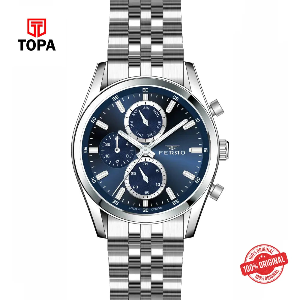 Ferro FM11747A-A3 Metal Band Men Watch - Topa