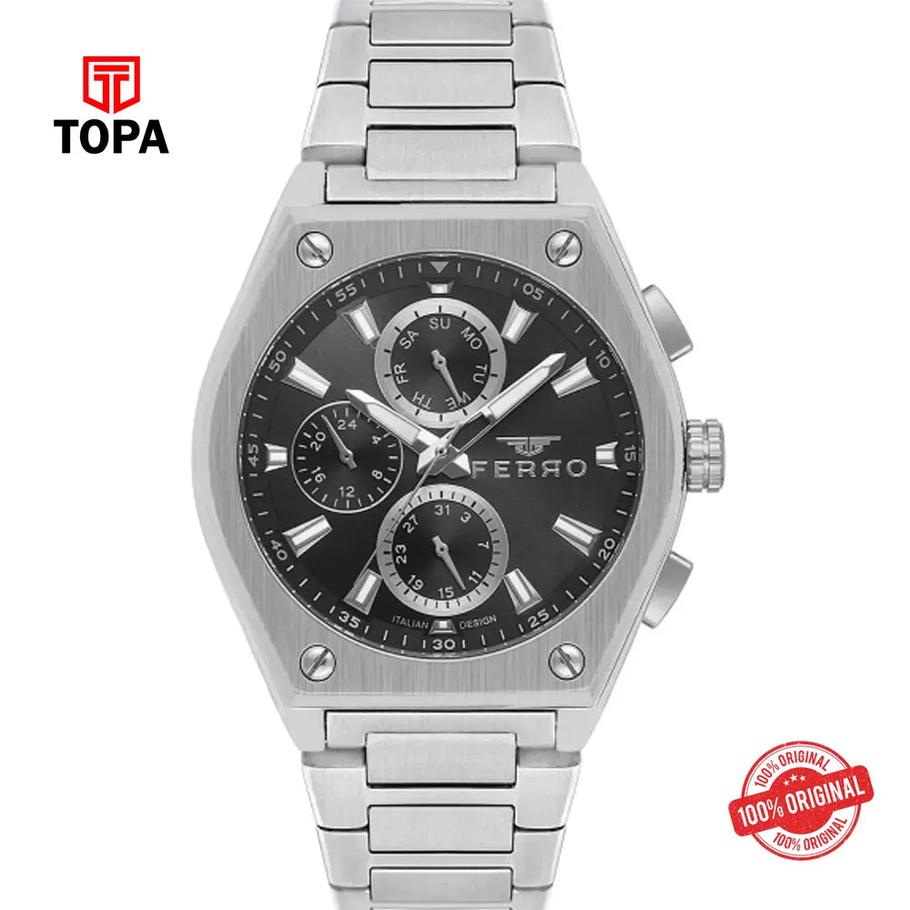 Ferro FM40132A-A2 Metal Band Men Watch - Topa