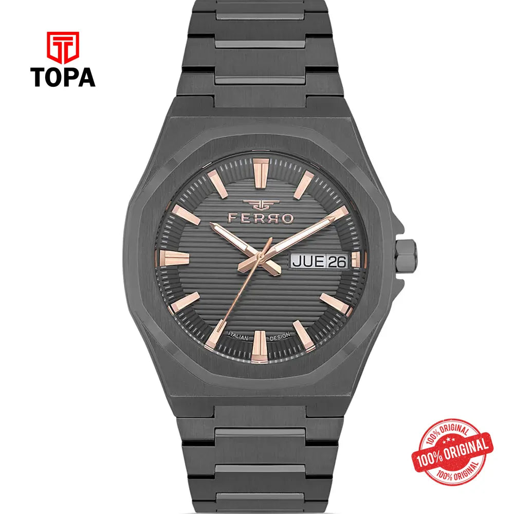Ferro FM40136A-V Metal Band Men Watch - Topa