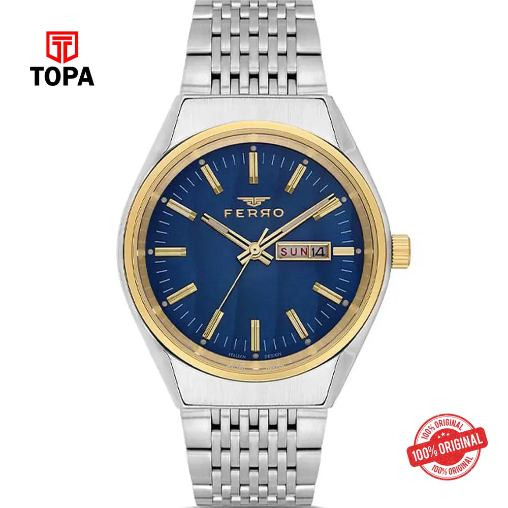 Ferro FM43012A-D3 Metal Band Men Watch - Topa