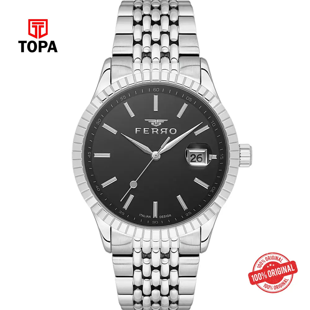 Ferro FM43044A-A2 Metal Band Men Watch - Topa
