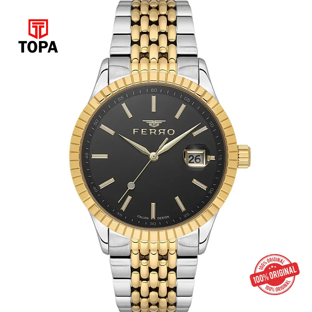 Ferro FM43044A-D2 Metal Band Men Watch - Topa