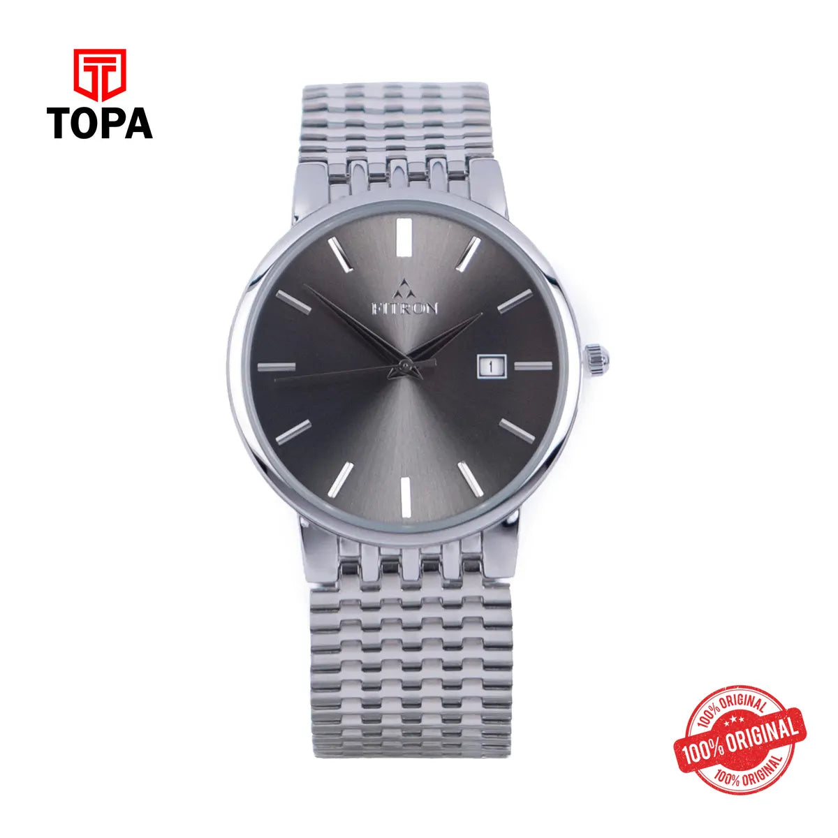 Fitron 7807M Men’s Silver Stainless Steel Watch - Topa