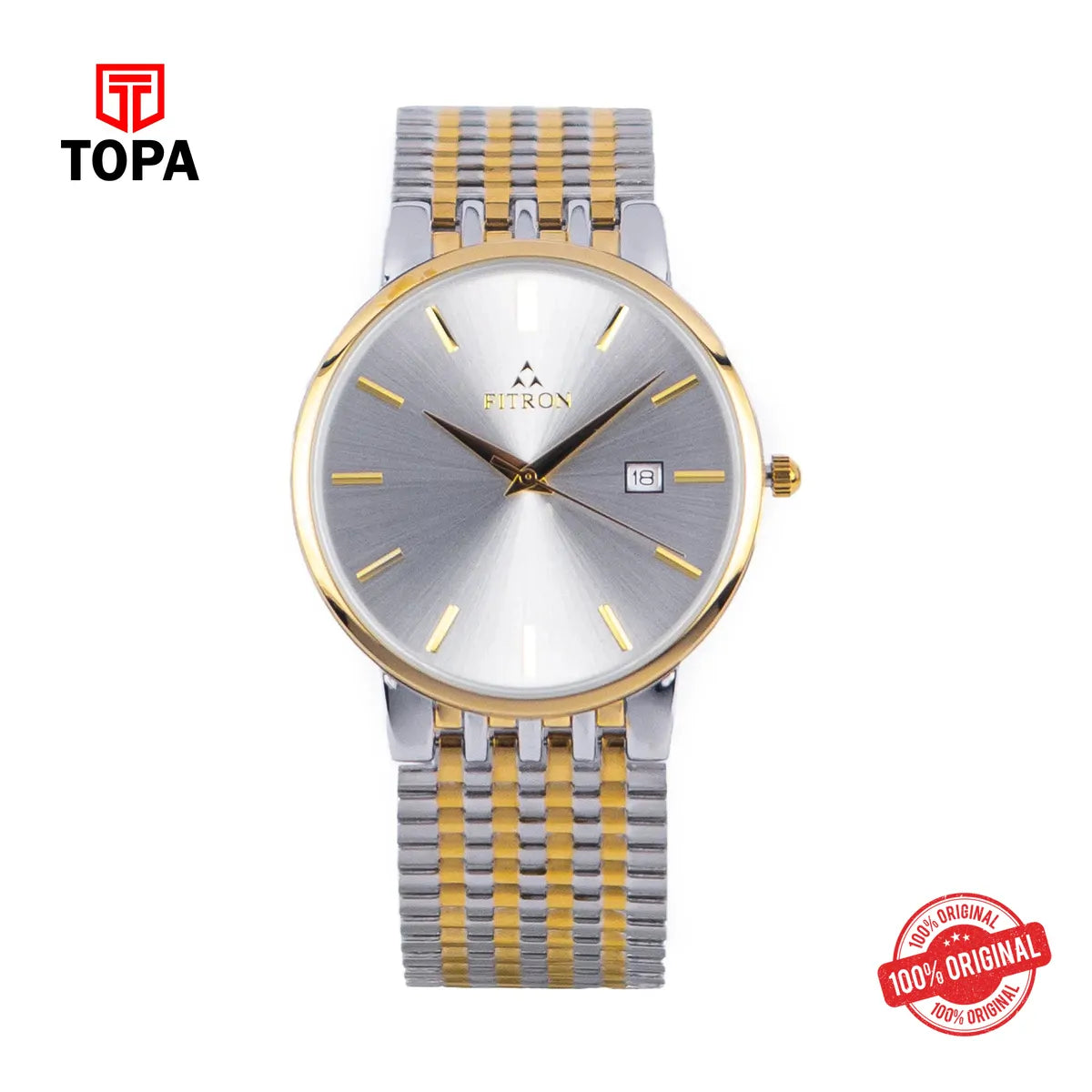 Fitron 7807M Men's Two tone Watch - Topa