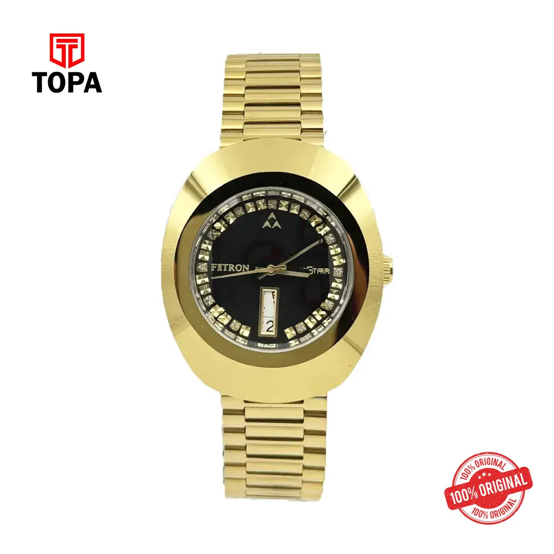 Fitron 9860M Men’s Gold Watch - Topa