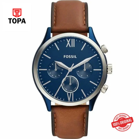 Fossil BQ-2402 Fenmore Leather Band Men Watch - Topa