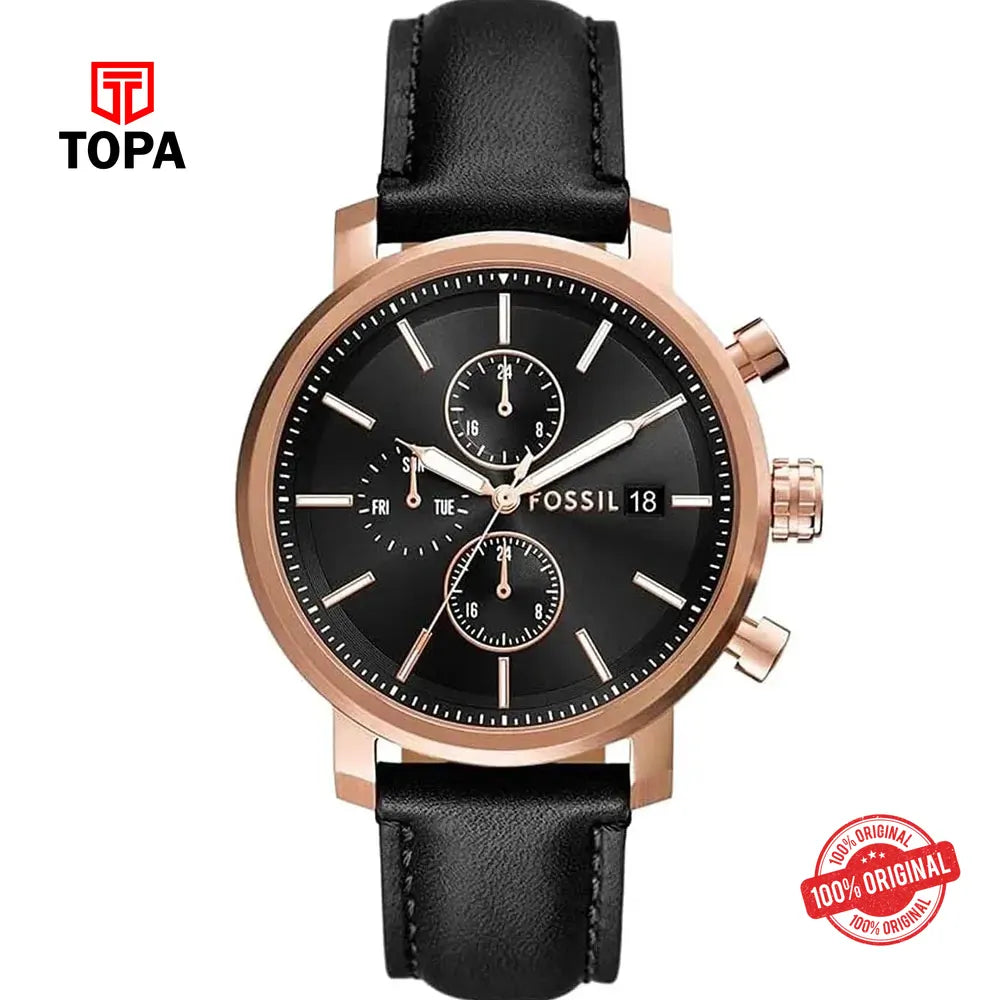 Fossil BQ-2893 Rhett Leather Band Men Watch - Topa