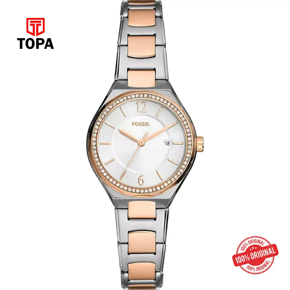 Fossil BQ-3955 Eevie Metal Band Women Watch - Topa