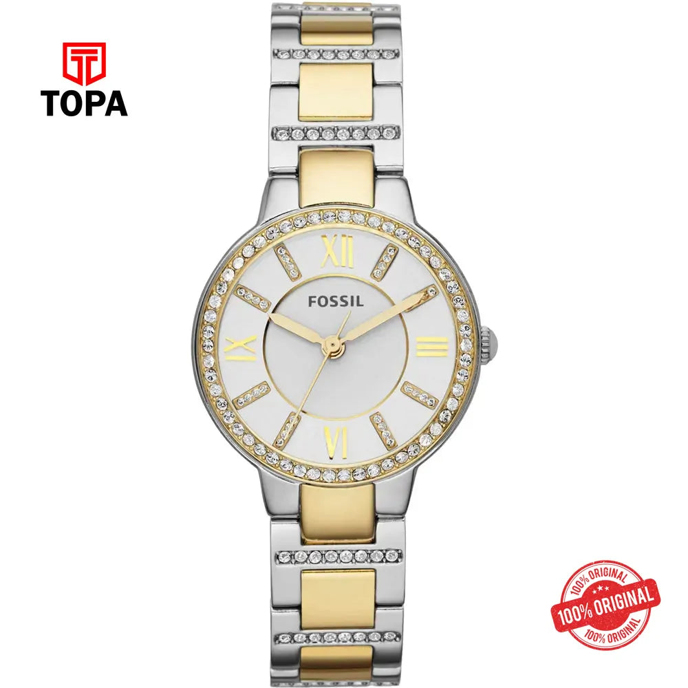 Fossil ES-3503 Virginia Metal Band Women Watch - Topa