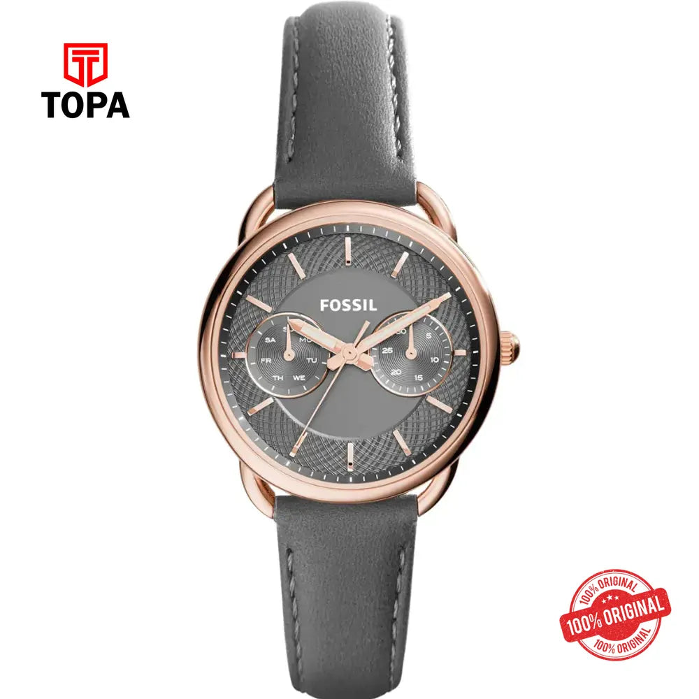 Fossil ES-3913 Tailor Leather Band Women Watch - Topa