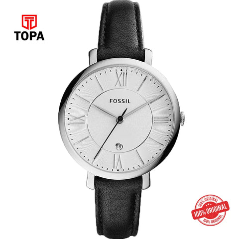 Fossil ES-3972 Jacqueline Leather Band Women Watch - Topa