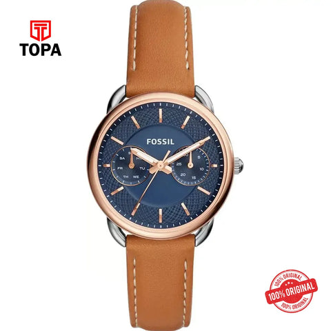 Fossil ES-4257 Tailor Leather Band Women Watch - Topa