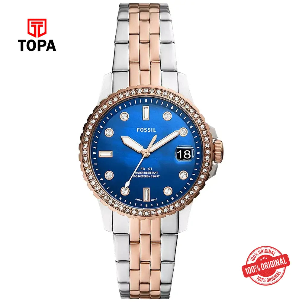 Fossil ES-4996 Metal Band Women Watch - Topa