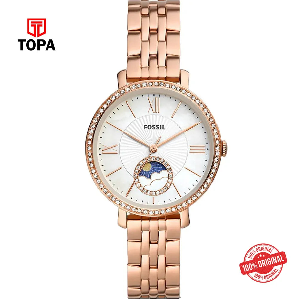 Fossil ES-5165 Jacqueline Metal Band Women Watch - Topa