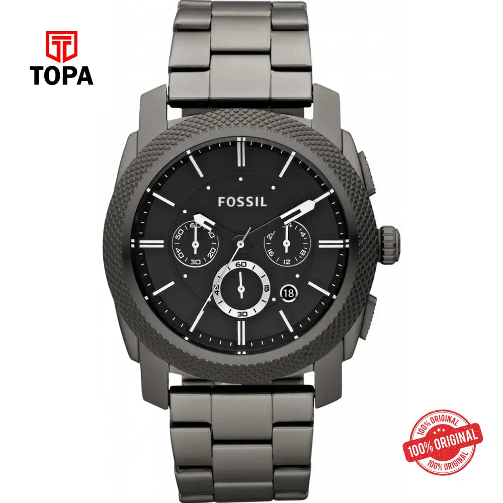Fossil FS-4662 Machine Metal Band Men Watch - Topa