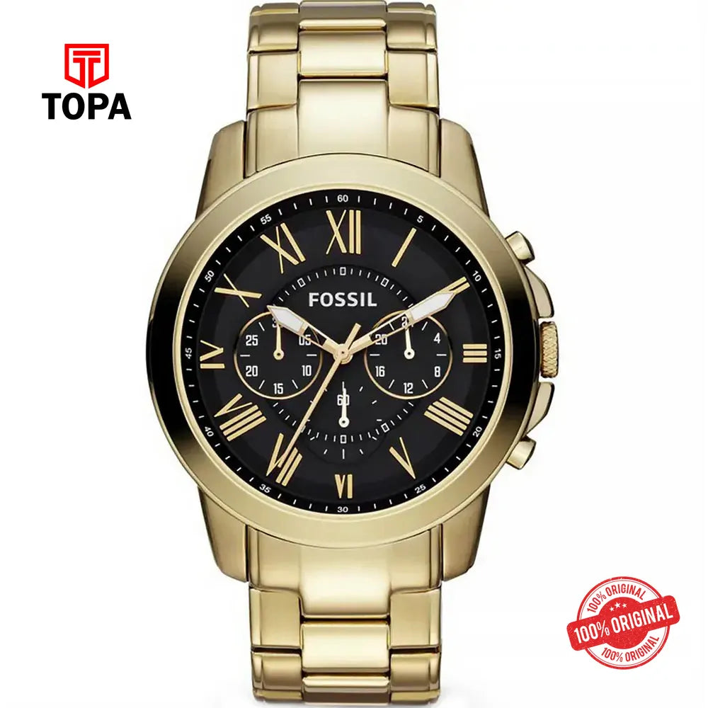 Fossil FS-4815 Grant Metal Band Men Watch - Topa