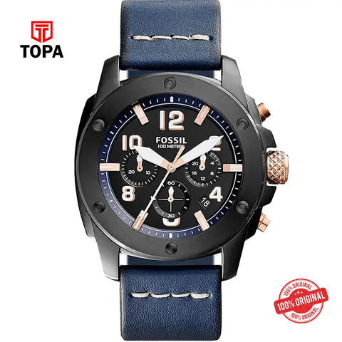 Fossil FS-5066 Modern Machine Leather Band Men Watch - Topa
