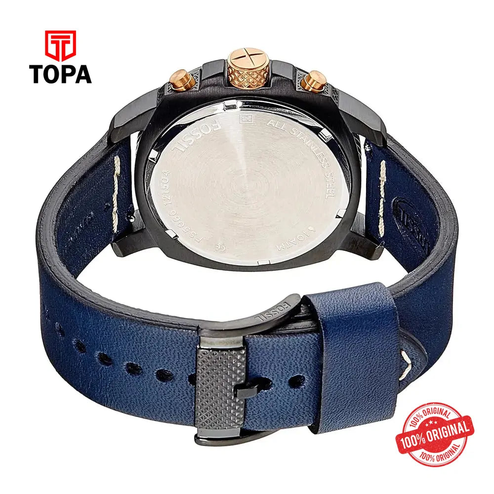 Fossil FS-5066 Modern Machine Leather Band Men Watch - Topa