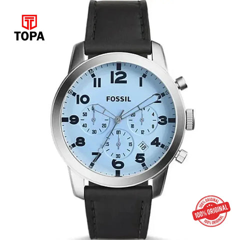 Fossil FS-5162 Leather Band Men Watch - Topa