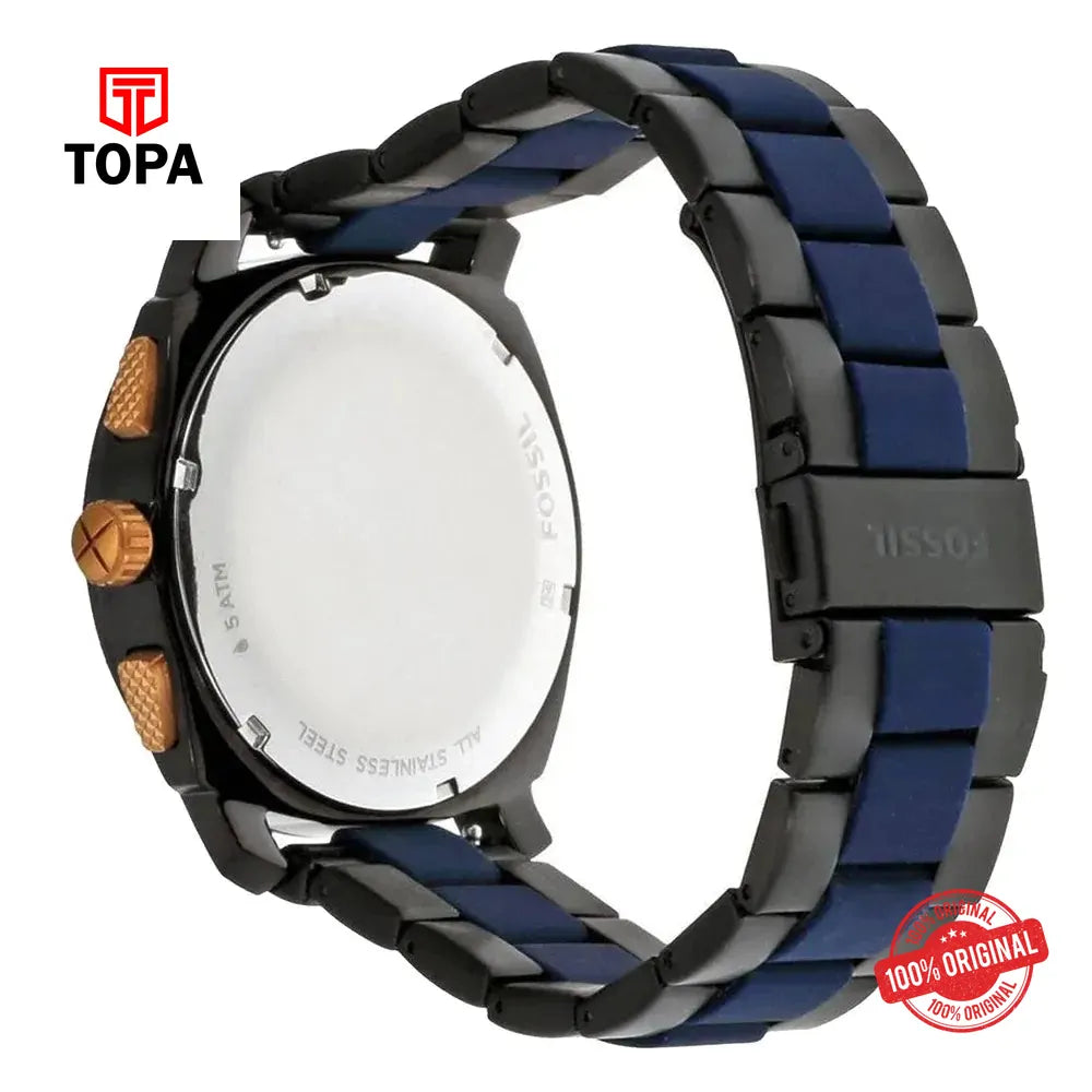 Fossil FS-5164 Machine Metal Band Men Watch - Topa